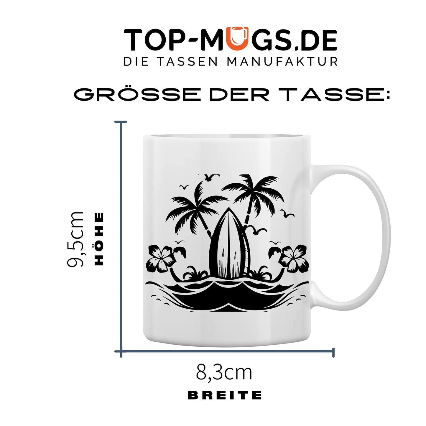 Spruchtasse - Surfen = Spaß