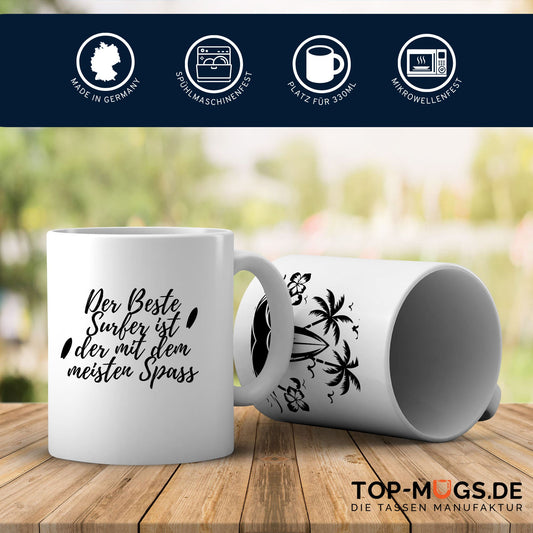 Spruchtasse - Surfen = Spaß