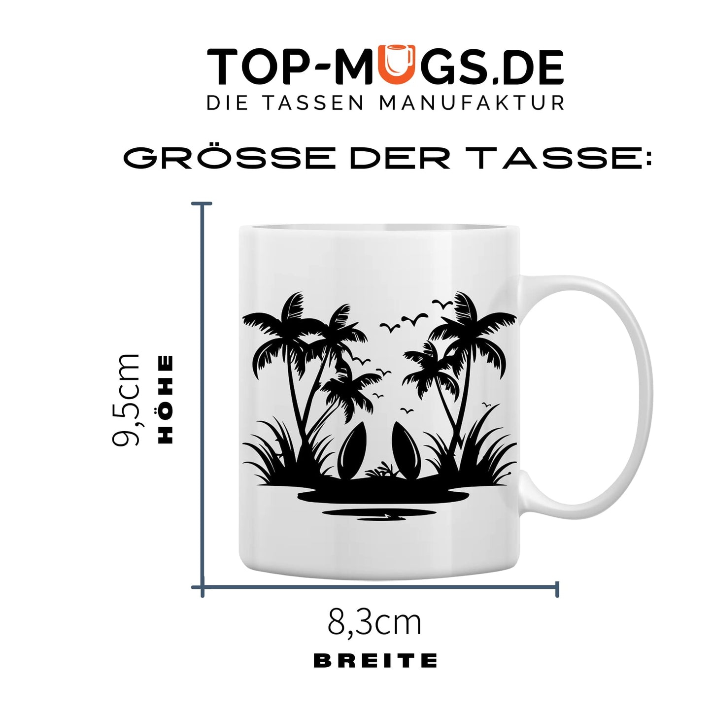 Spruchtasse - Wo ein Wille, da eine Welle