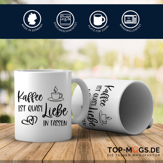 Spruchtasse - Liebe in Tassen