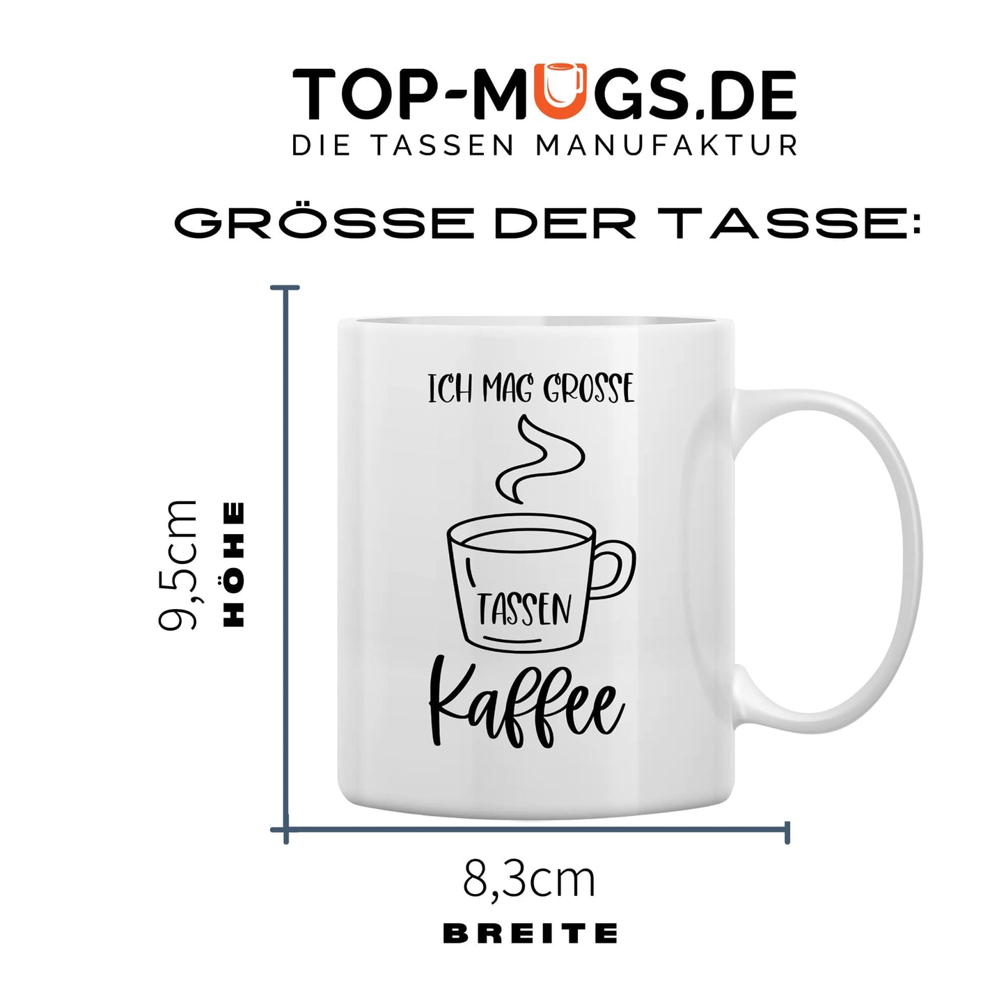 Spruchtasse - Ich mag große Tassen