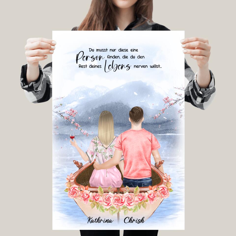 Pärchen im Liebesboot - Poster