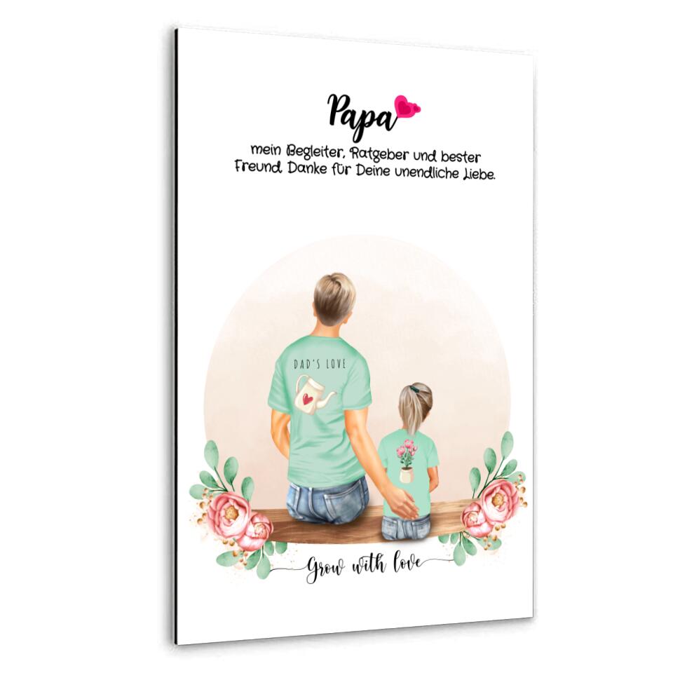 Vater und Tochter - Personalisiertes Geschenk - Poster