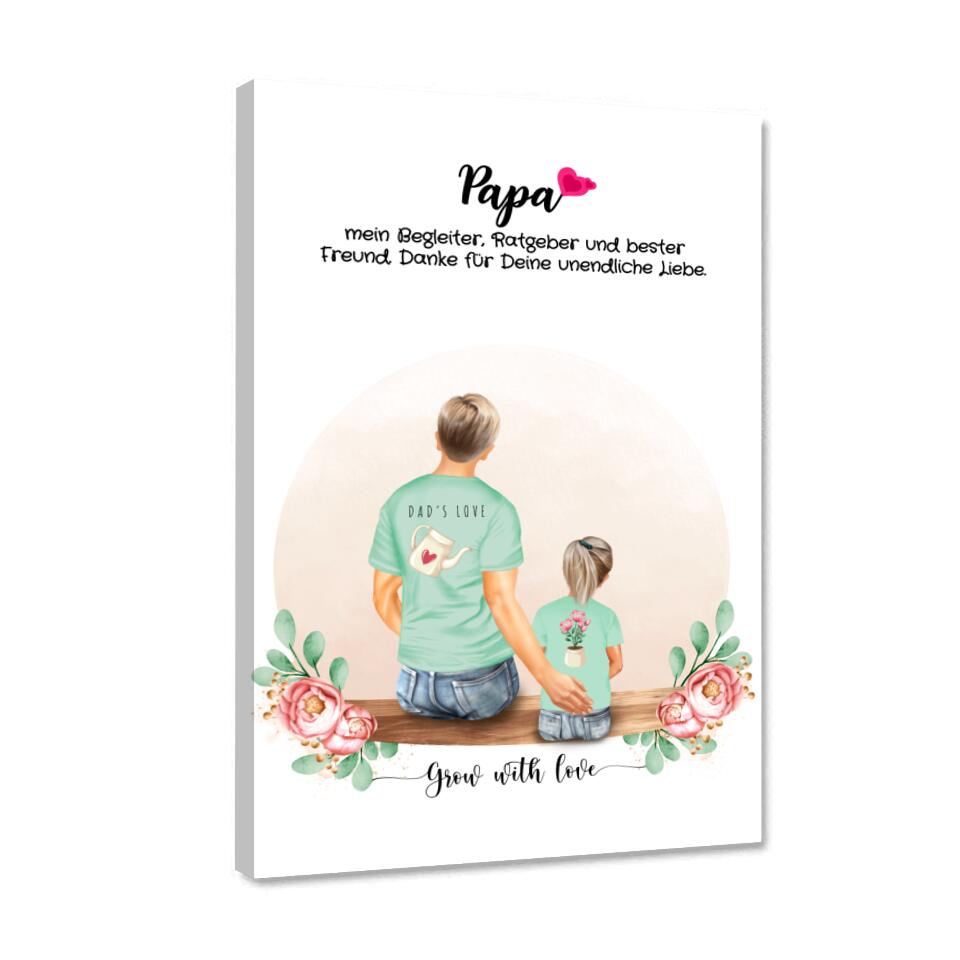 Vater und Tochter - Personalisiertes Geschenk - Poster