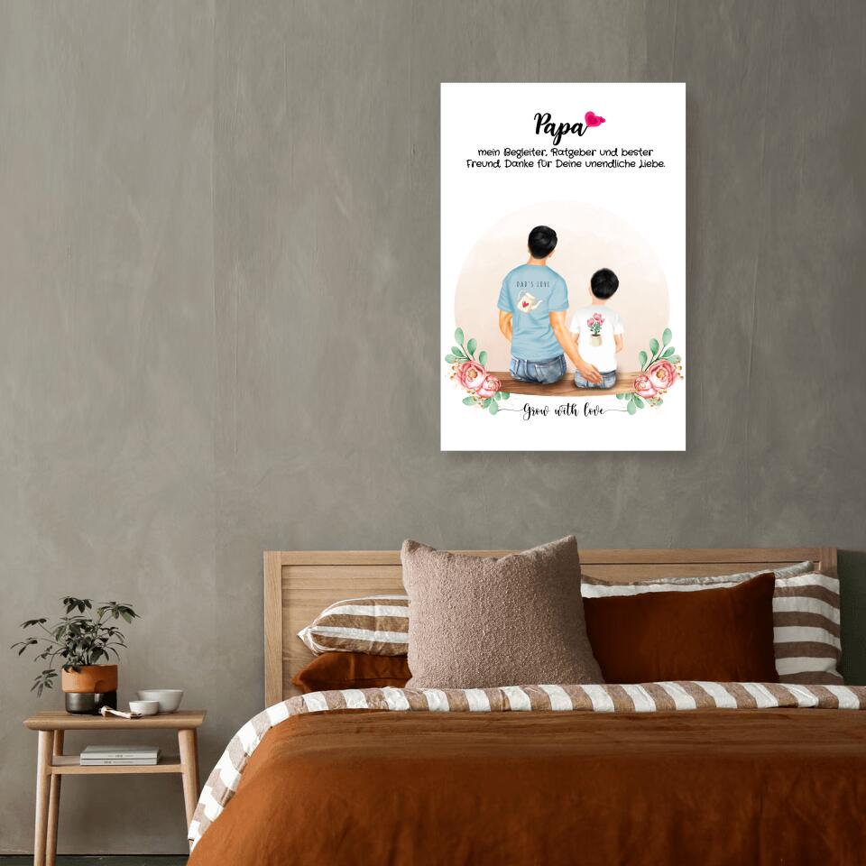 Vater und Sohn - Personalisiertes Geschenk - Poster
