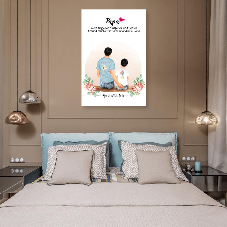 Vater und Sohn - Personalisiertes Geschenk - Poster