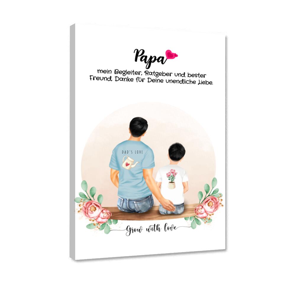 Vater und Sohn - Personalisiertes Geschenk - Poster