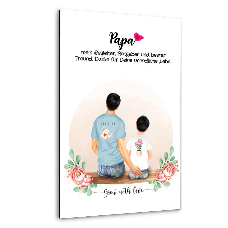Vater und Sohn - Personalisiertes Geschenk - Poster