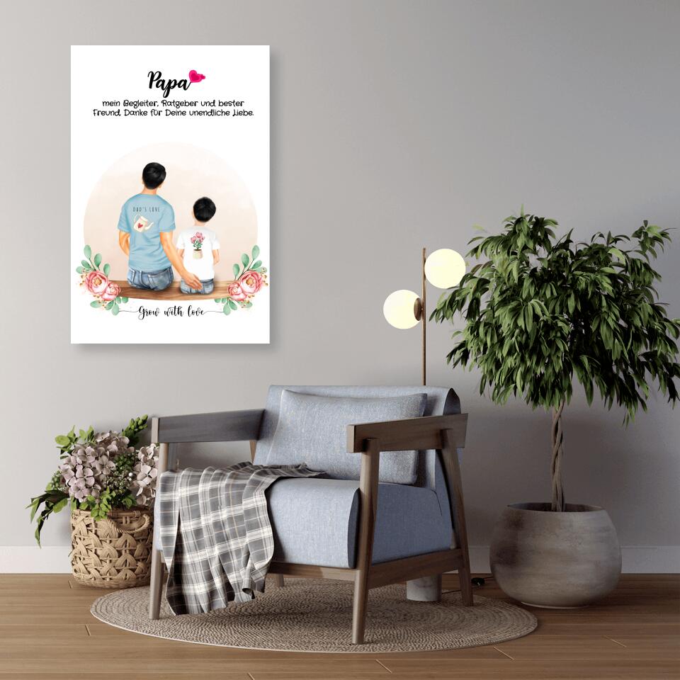 Vater und Sohn - Personalisiertes Geschenk - Poster