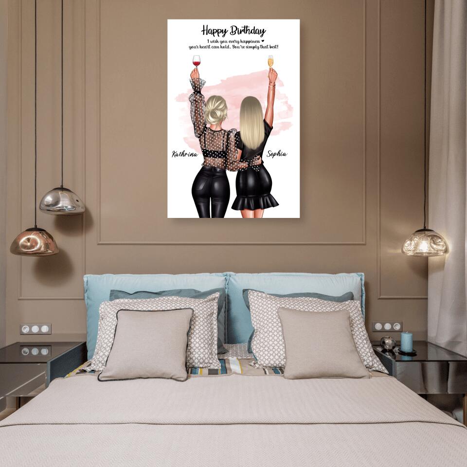 Geschenk für die beste Freundin - Leinwand
