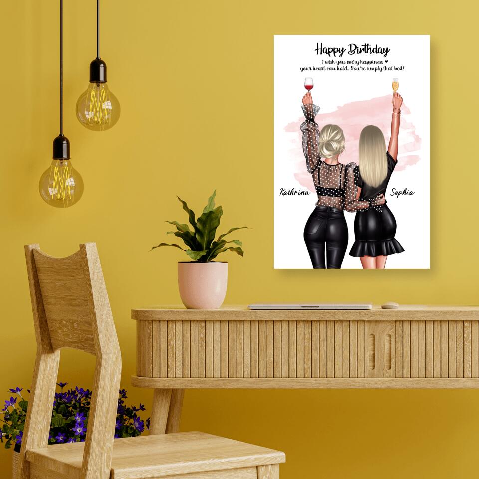 Geschenk für die beste Freundin - Leinwand