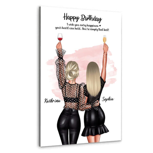 Geschenk für die beste Freundin - Alu-Dibond