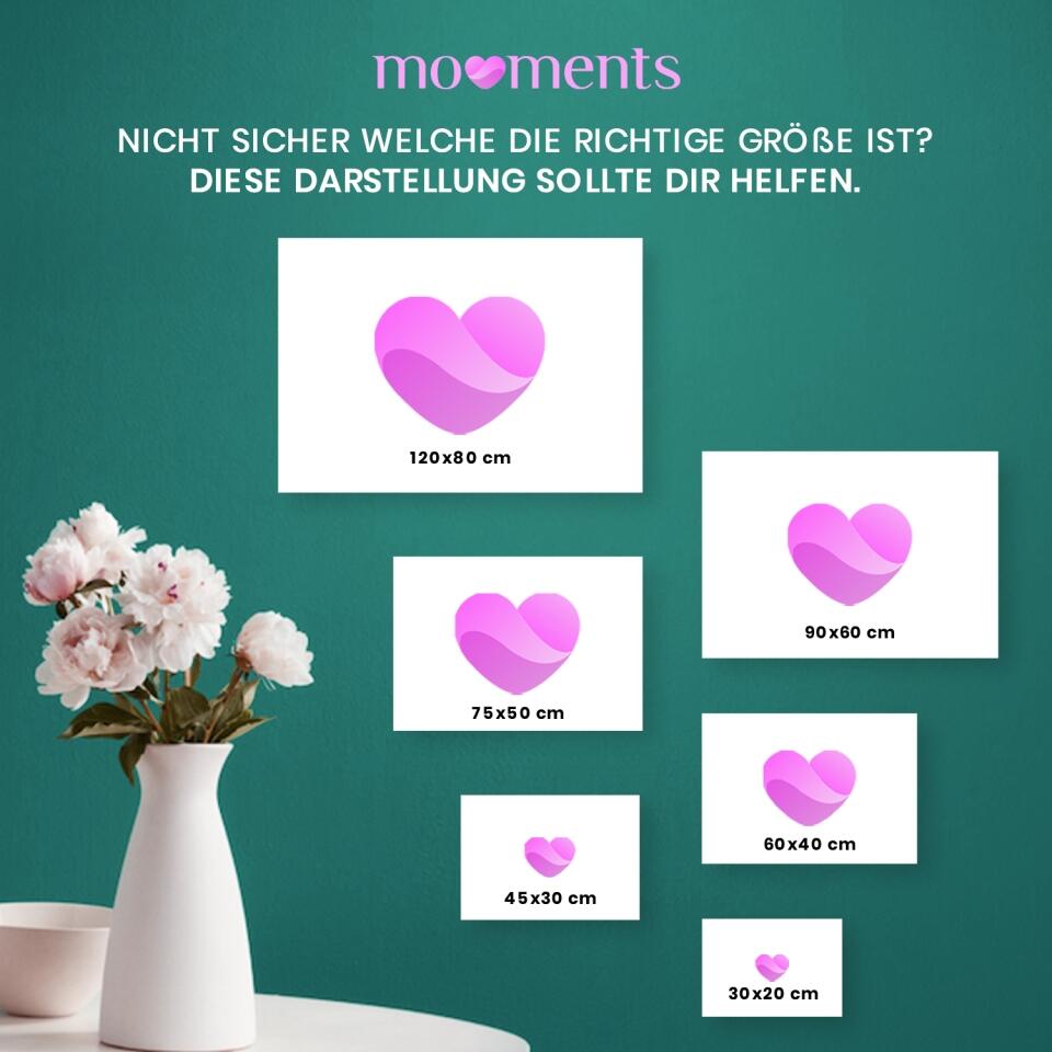 2 Freundinnen mit geblümten Buchstaben - Alu-Dibond