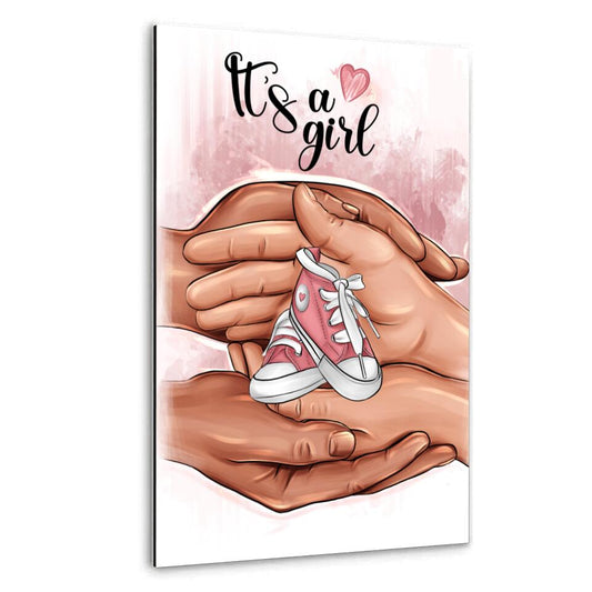 Es ist ein Mädchen - Alu-Dibond