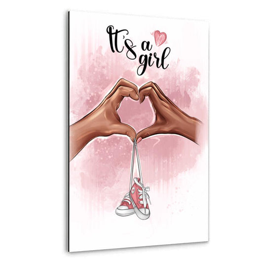 Es ist ein Mädchen - Alu-Dibond