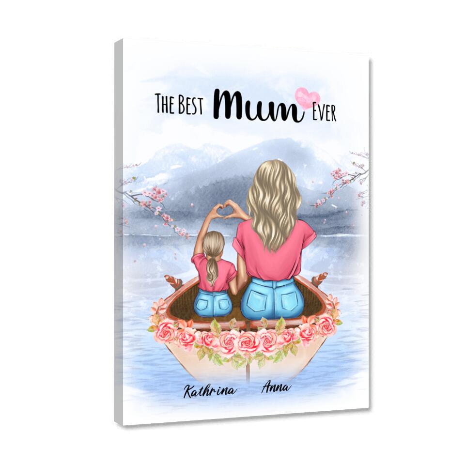 Mama and Tochter im Liebesboot - Alu-Dibond