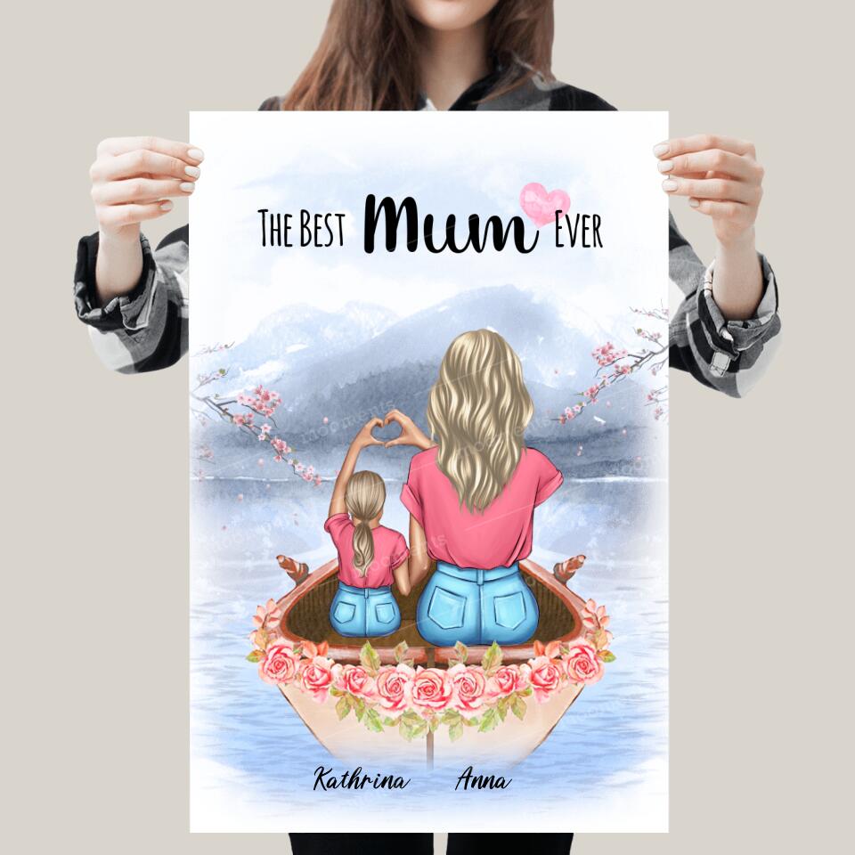Mama and Tochter im Liebesboot - Alu-Dibond