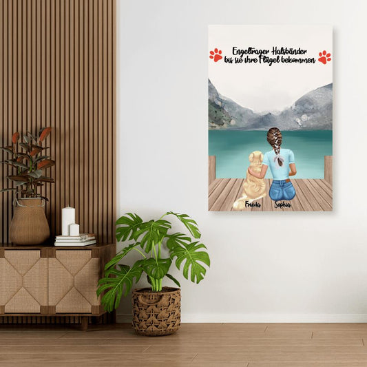 Hundemama personalisiertes Geschenk - Leinwand