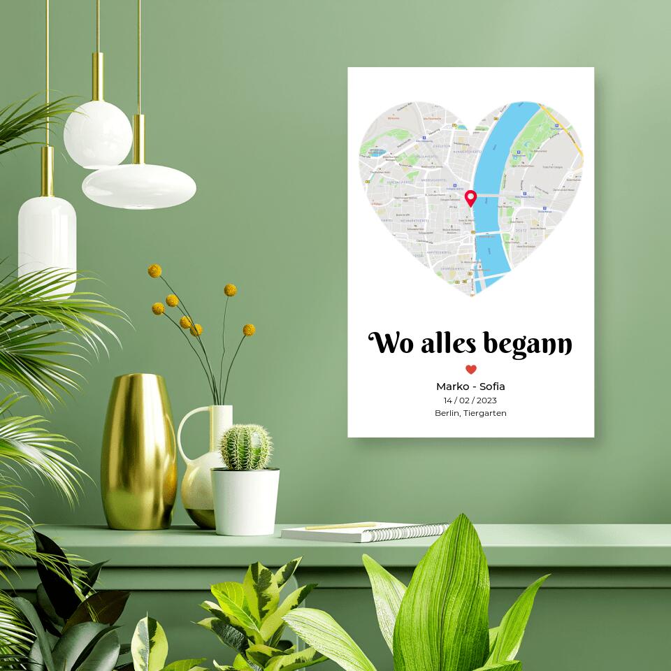 Deine Liebes-Karte ,,Wo alles begann" - Poster