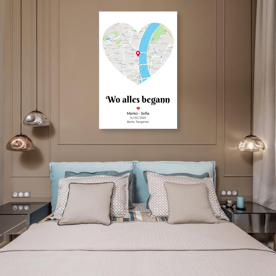 Deine Liebes-Karte ,,Wo alles begann" - Poster