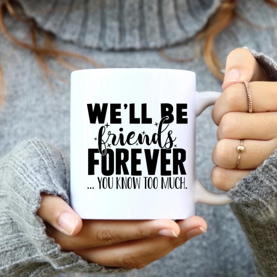 5 Freundinnen personalisiertes Partygeschenk - Tassen