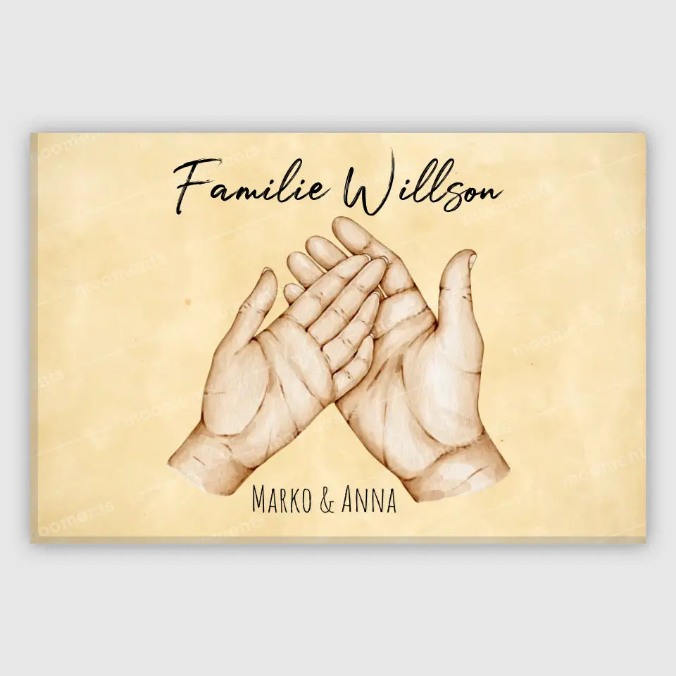 Family Hands - Alu-Dibond
