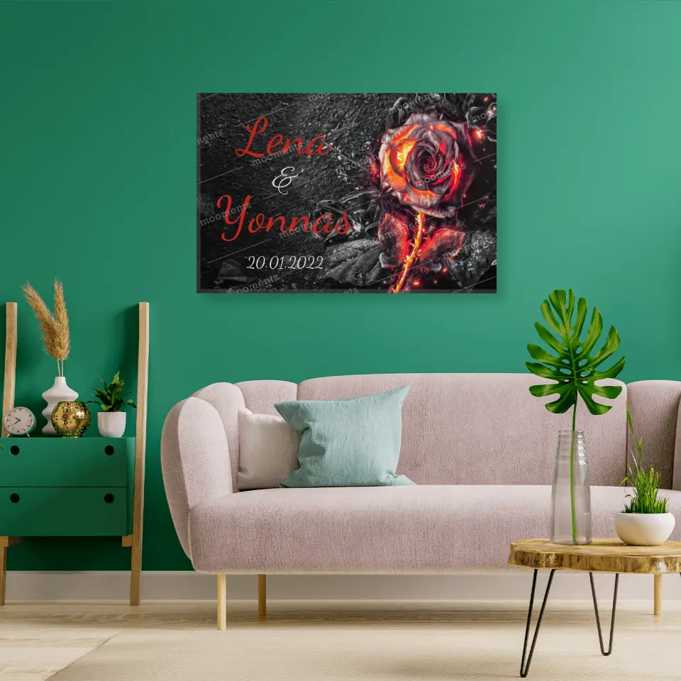 Burnt Rose - Leinwand