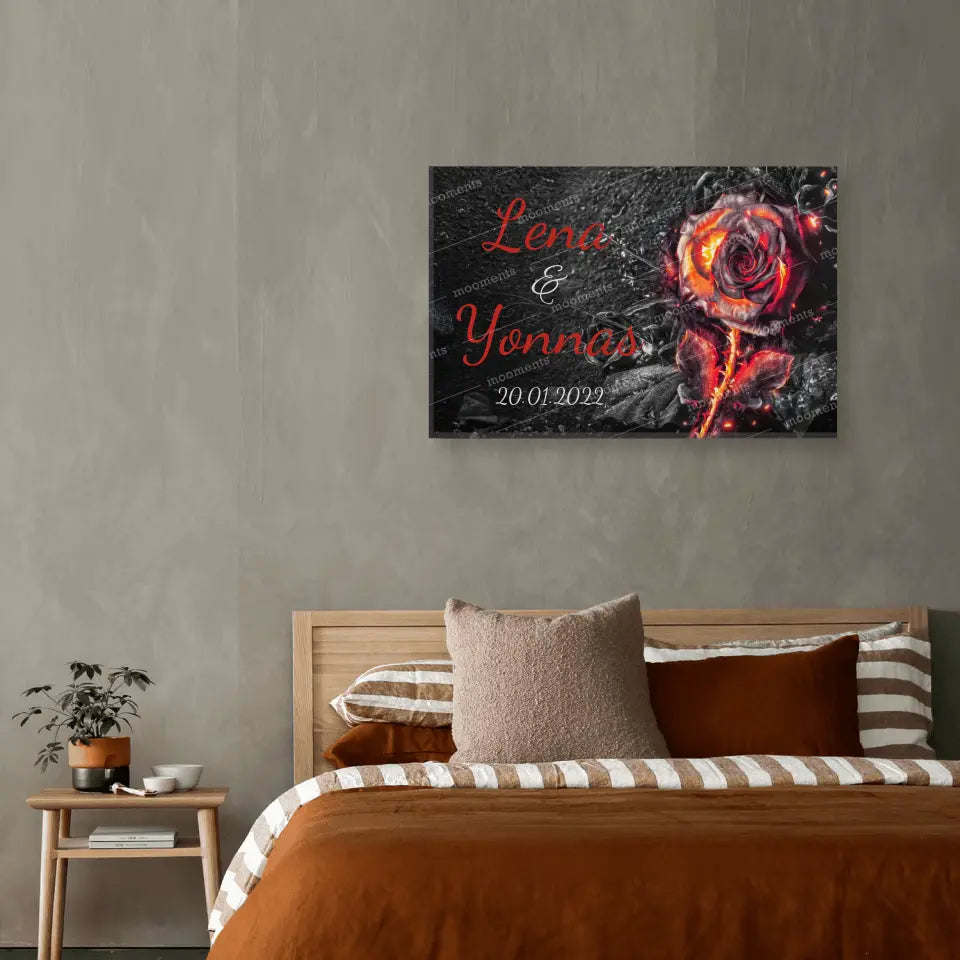 Burnt Rose - Leinwand