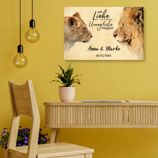 Lion & Lioness - Poster