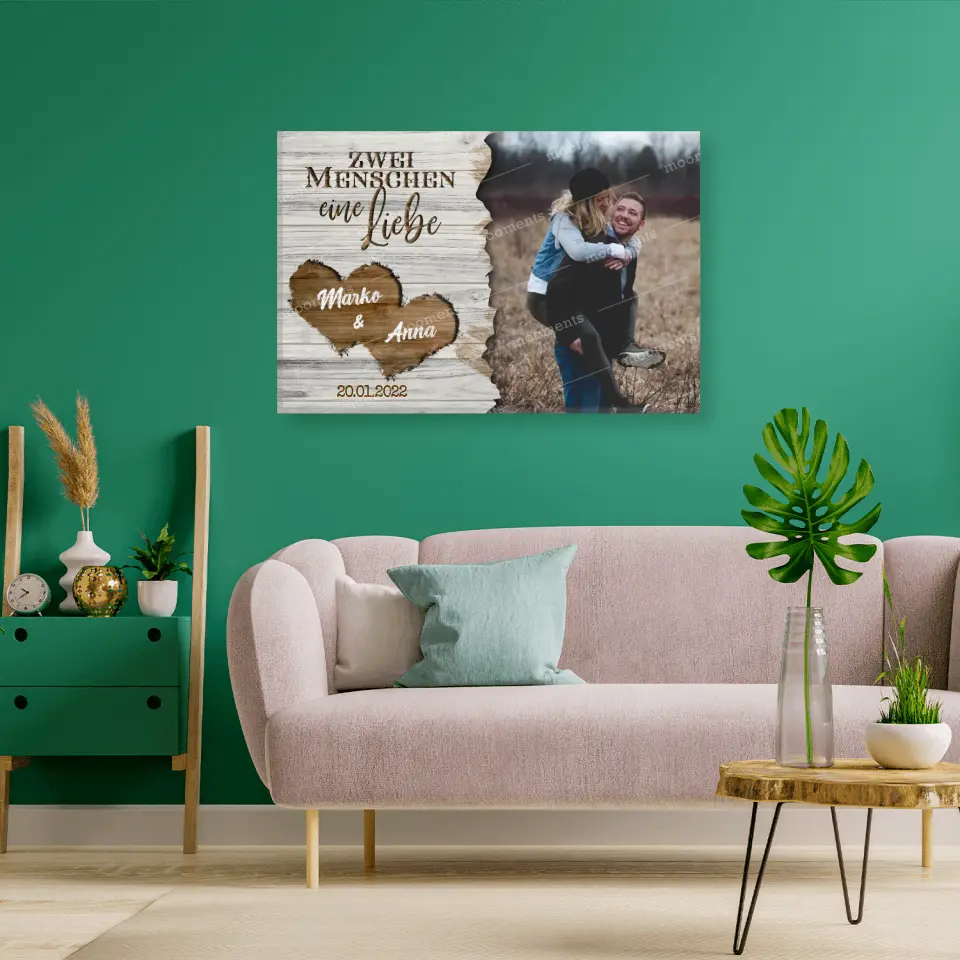 Wooden Heart - Leinwand