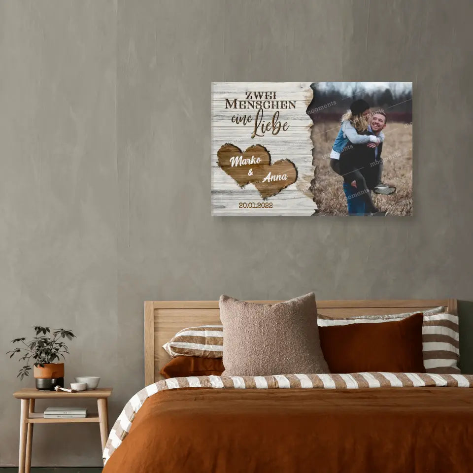 Wooden Heart - Leinwand