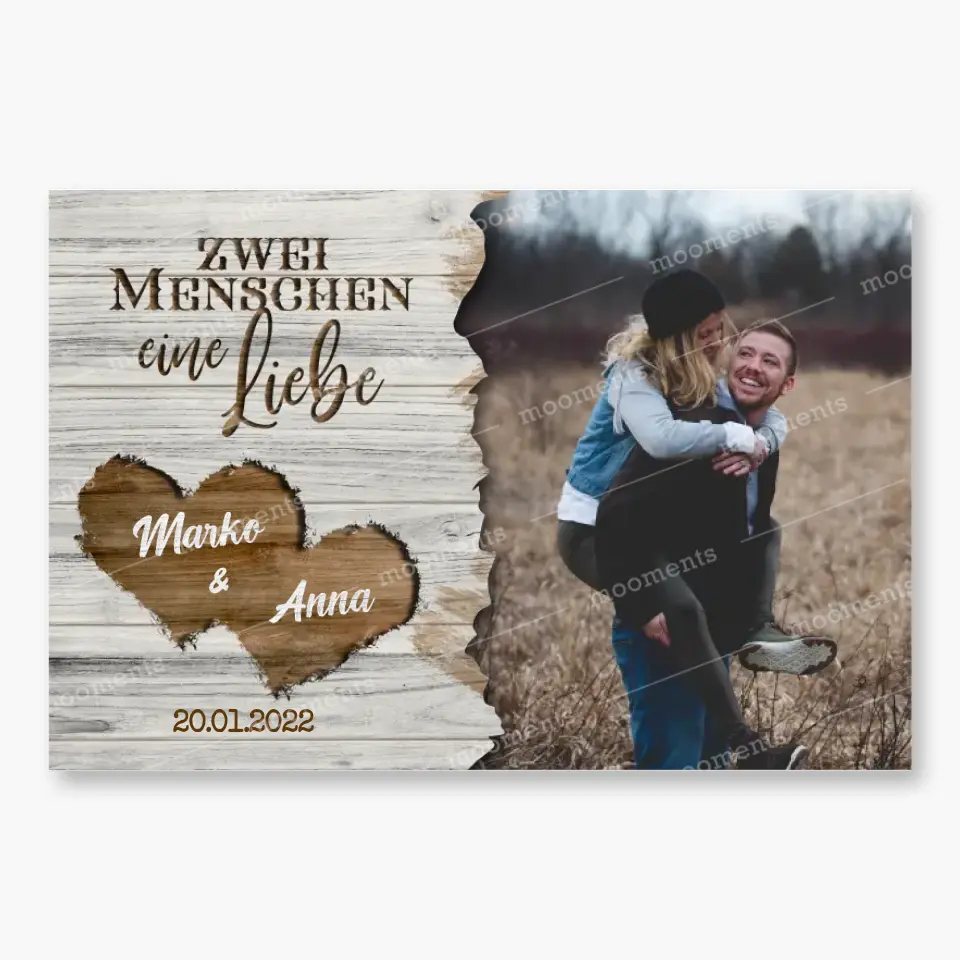 Wooden Heart - Leinwand