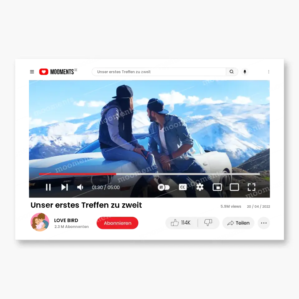 Youtube Hülle - Alu-Dibond