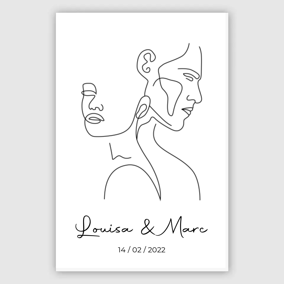 Pärchen-Bild ,,Die Kunst der Liebe" - Poster
