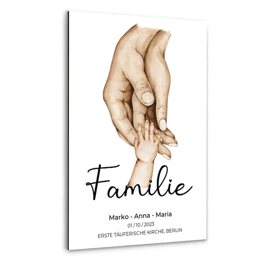 Personalisiertes Familien-Poster ,,Family ❤️" - Alu-Dibond