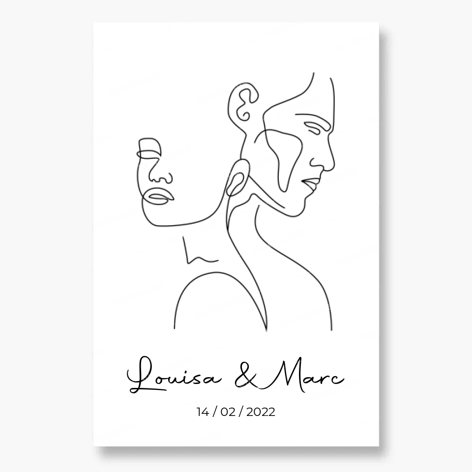 Pärchen-Bild ,,Die Kunst der Liebe" - Poster