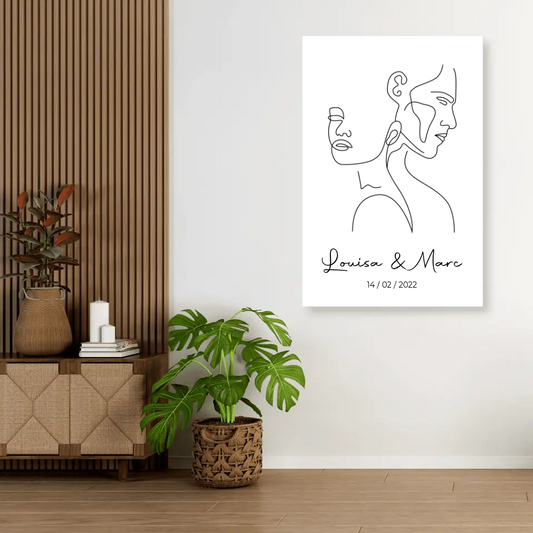 Pärchen-Bild ,,Die Kunst der Liebe" - Leinwand