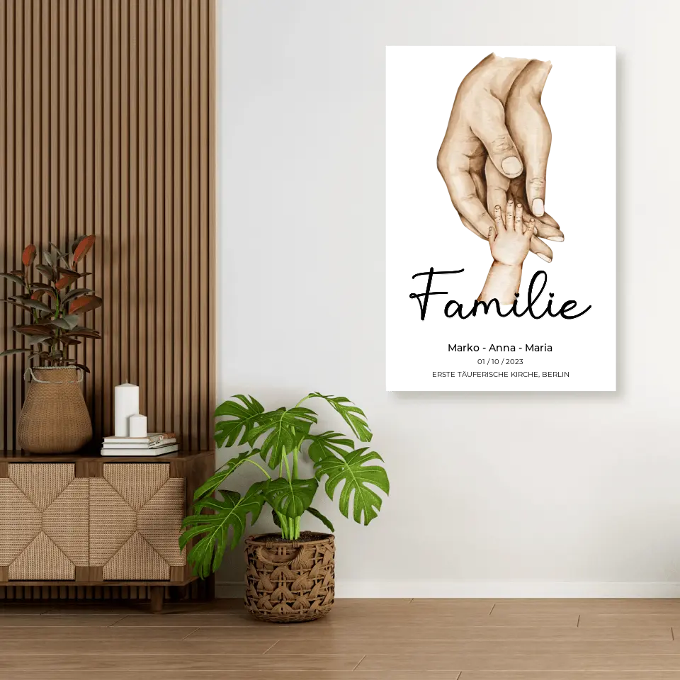 Personalisiertes Familien-Poster ,,Family ❤️" - Alu-Dibond