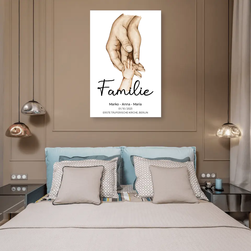 Personalisiertes Familien-Poster ,,Family ❤️" - Alu-Dibond