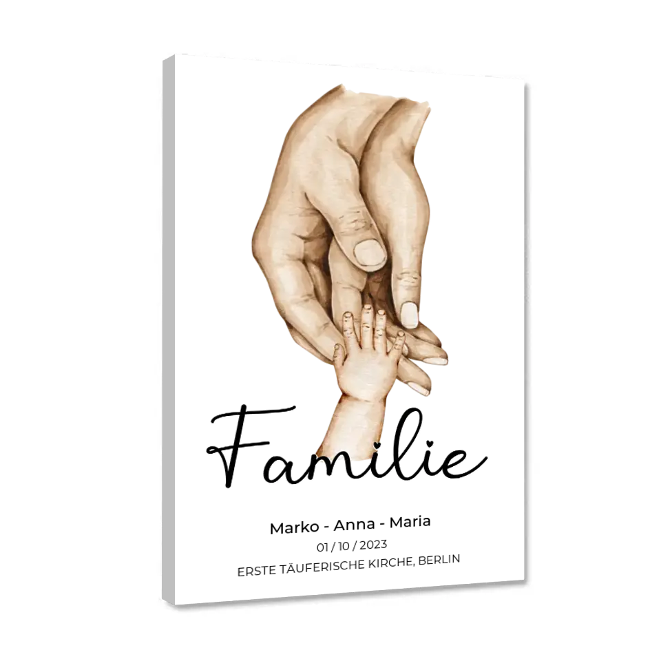 Personalisiertes Familien-Poster ,,Family ❤️" - Alu-Dibond