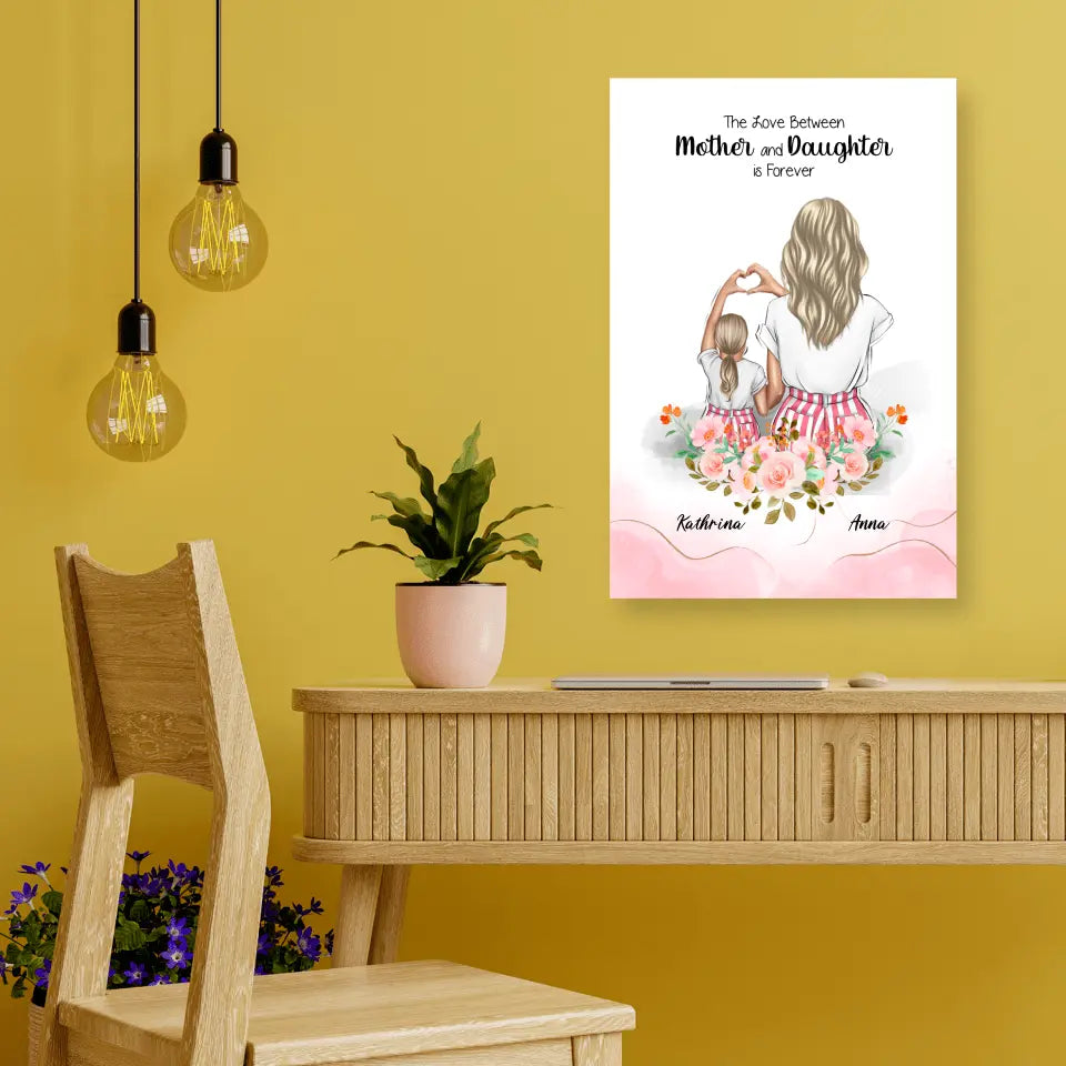 Die beste Mutter aller Zeiten floral - Poster