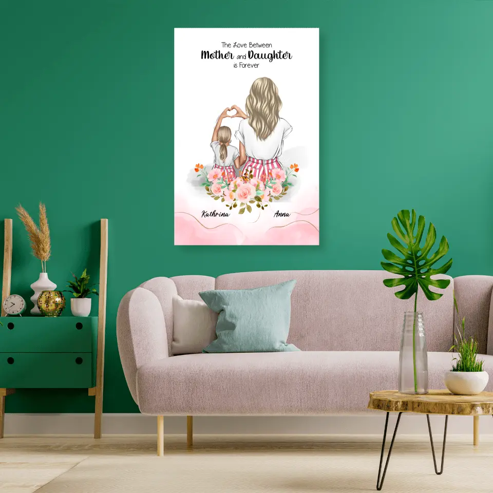 Die beste Mutter aller Zeiten floral - Poster