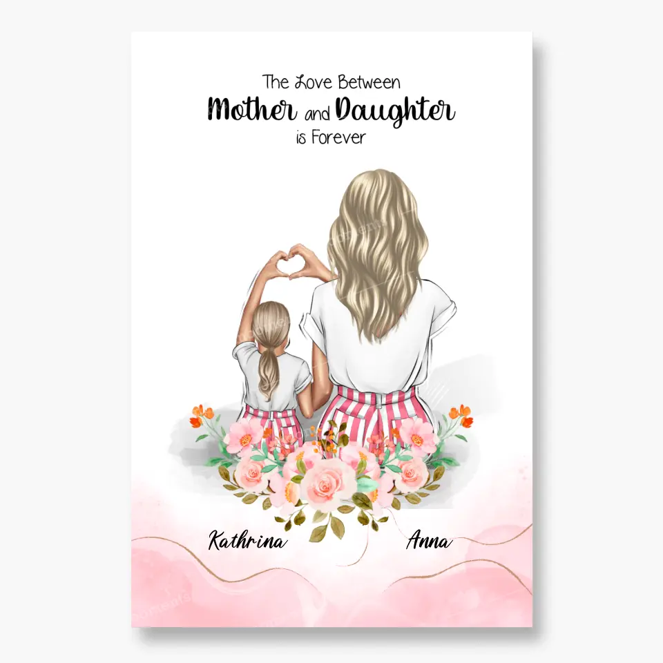 Die beste Mutter aller Zeiten floral - Poster