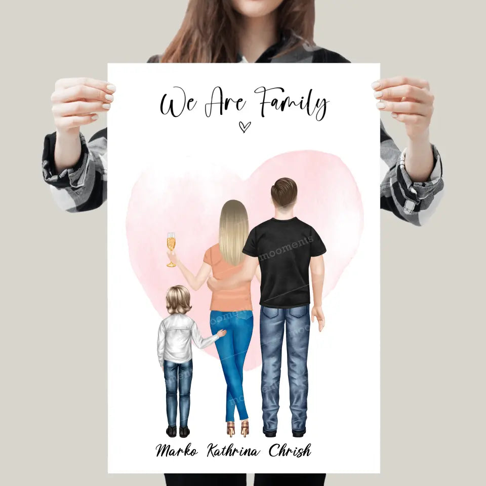 Wir sind Familie - personalisiertes Geschenk - Poster