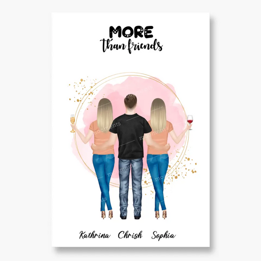 Mehr als Freundinnen - individuelles Geschenk - Poster
