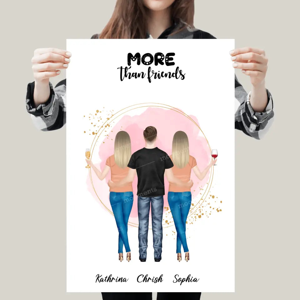 Mehr als Freundinnen - individuelles Geschenk - Poster