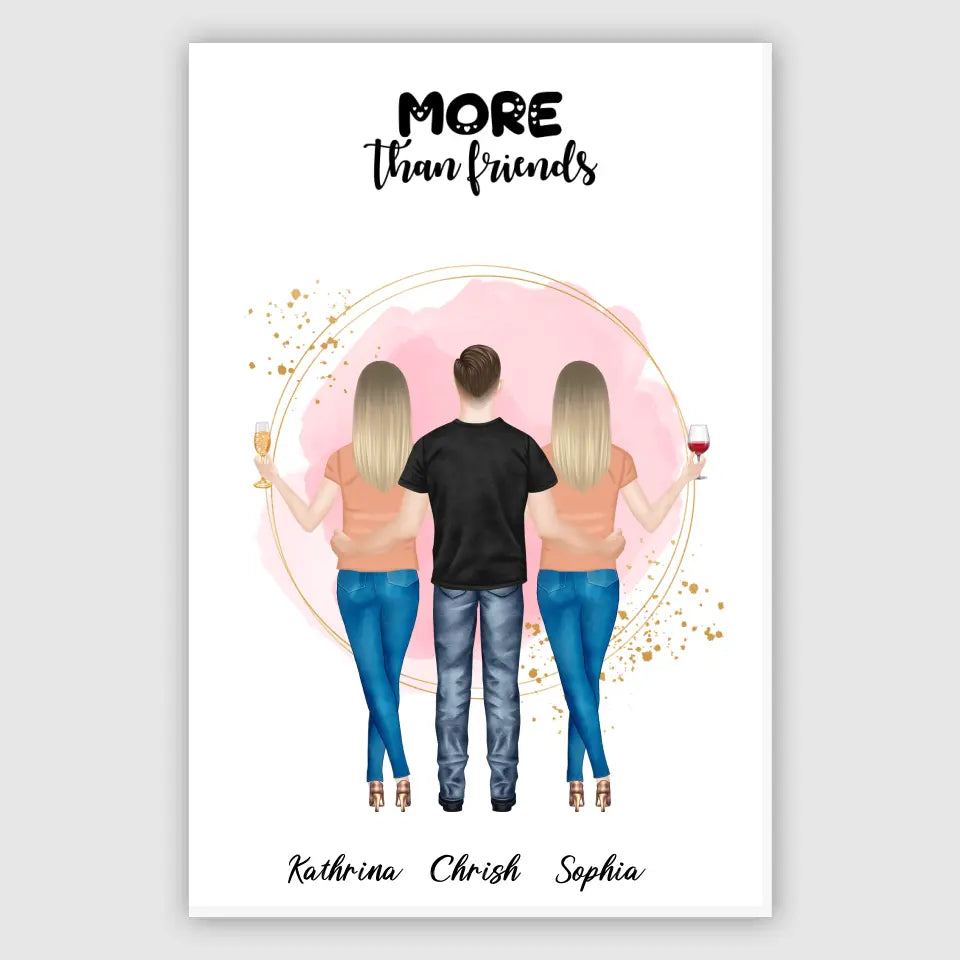 Mehr als Freundinnen - individuelles Geschenk - Poster