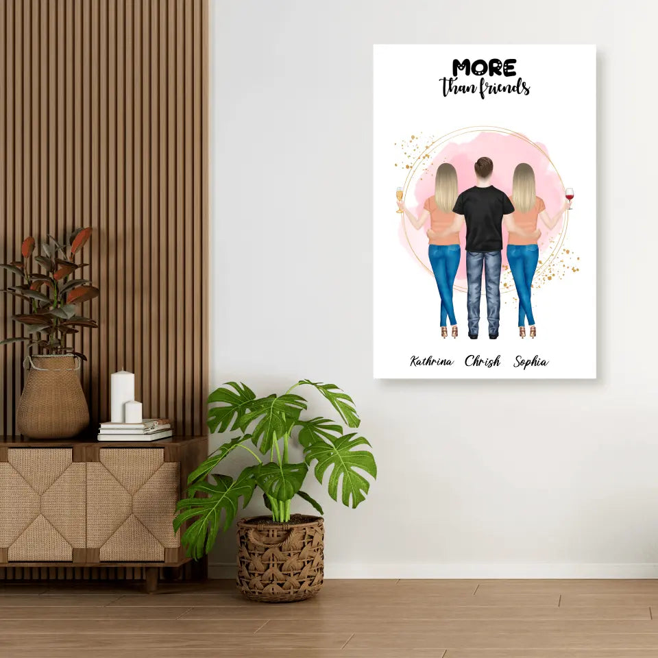 Mehr als Freundinnen - individuelles Geschenk - Poster