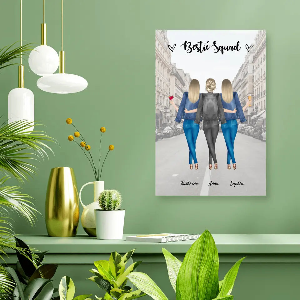 3 Freundinnen - individuelles Geschenk - Poster