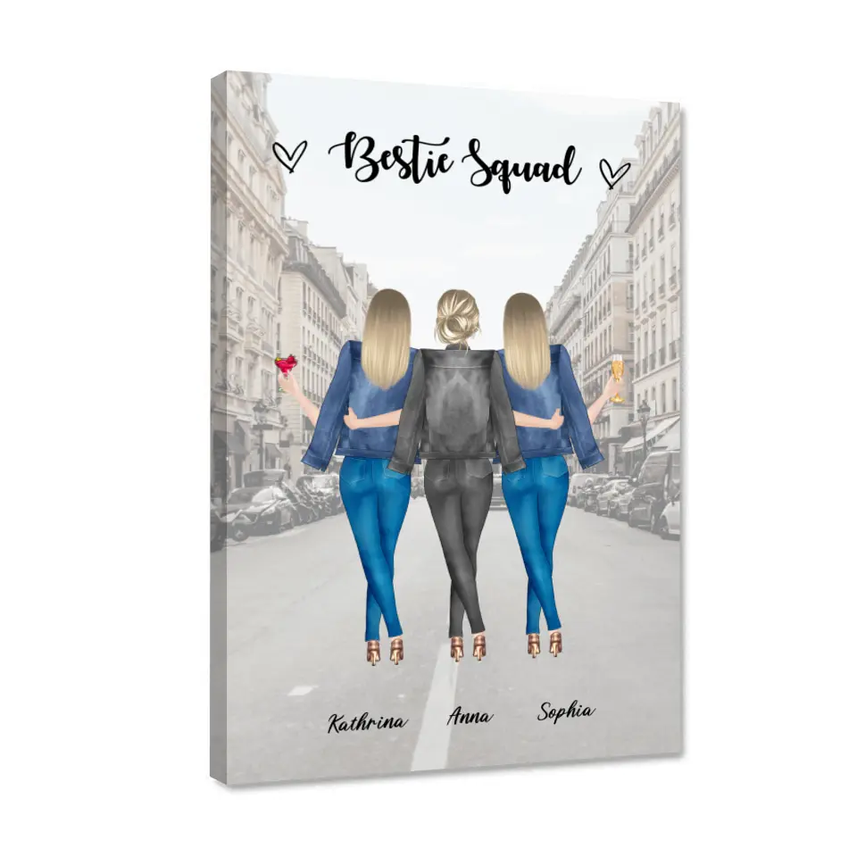 3 Freundinnen - individuelles Geschenk - Poster